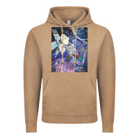 Vintage Coffee spaceship earth mural Vintage Hoodie - linhVisuals