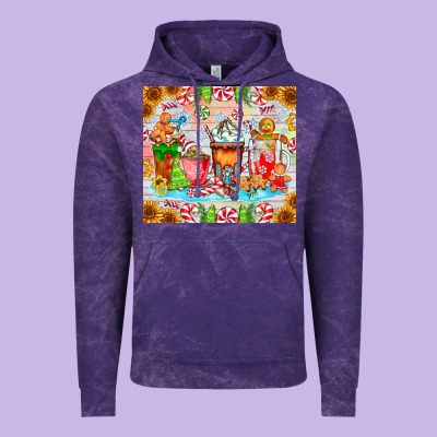 Christmas Coffee Class Vintage Hoodie Designed By Cowhidedigitalart
