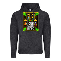Vintage Black four calling birds Vintage Hoodie - linhVisuals
