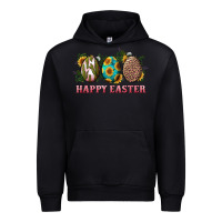 Black Happy Easter With Western Eggs And Sunflowers Urban Hoodie - RanaPortraitStore