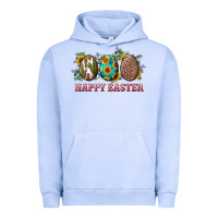Pigment Grape Ice Happy Easter With Western Eggs And Sunflowers Urban Hoodie - RanaPortraitStore