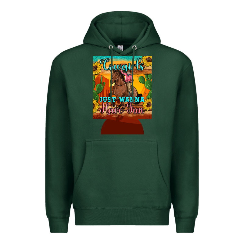 Cowgirls Just Wanna Have Fun 12 Oz Can Cooler (regular) Premium Hoodie by Artiststas | Teevron