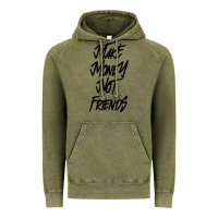 Vintage Olive make money not friends Vintage Hoodie - linhVisuals