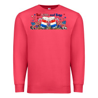 Cardinal red white and boozy libbey glass Premium Sweatshirt - RanaPortraitStore