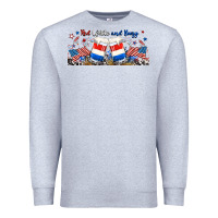 Heather Grey red white and boozy libbey glass Premium Sweatshirt - RanaPortraitStore