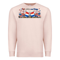 Pale Pink red white and boozy libbey glass Premium Sweatshirt - RanaPortraitStore