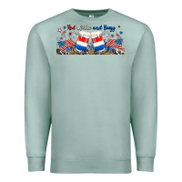 Seafoam red white and boozy libbey glass Premium Sweatshirt - RanaPortraitStore