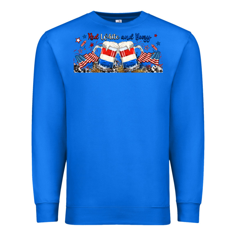 Red White And Boozy Libbey Glass Premium Sweatshirt by RanaPortraitStore | Teevron