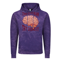 Cloud Purple Brain Vintage Hoodie - linhVisuals