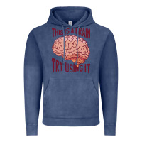 Vintage Denim Brain Vintage Hoodie - linhVisuals