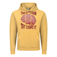 Vintage Mustard Brain Vintage Hoodie - linhVisuals