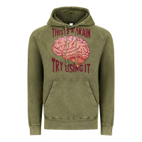 Vintage Olive Brain Vintage Hoodie - linhVisuals