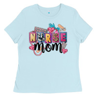 Baby Blue nurse mom Ladies Tee - FaDigitalArtStudio
