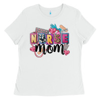 White nurse mom Ladies Tee - FaDigitalArtStudio
