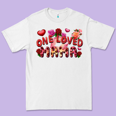 One Loved Mama Valentine's Day Premium Tee Designed By Fadigitalartstudio