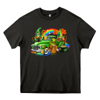 Asphalt St. Patrick's Day truck with gnomies Heavy Core Tee - CowGirlArtShop
