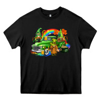 Black St. Patrick's Day truck with gnomies Heavy Core Tee - CowGirlArtShop