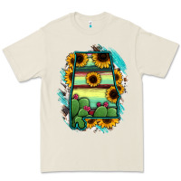 Bone Alabama Map Sunflower Cactus Serape Premium Tee - RanaPortraitStore