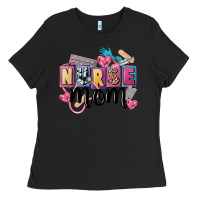 Black nurse mom Ladies Tee - FaDigitalArtStudio