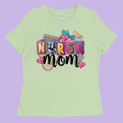 Nurse Mom Ladies Tee Designed By Fadigitalartstudio