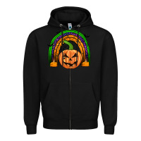 Black halloween rainbow Zipper Hoodie - JahusDesignShop