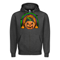 Charcoal Heather halloween rainbow Zipper Hoodie - JahusDesignShop