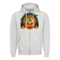 Dove Grey halloween rainbow Zipper Hoodie - JahusDesignShop