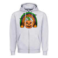 Heather Grey halloween rainbow Zipper Hoodie - JahusDesignShop
