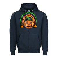 Navy halloween rainbow Zipper Hoodie - JahusDesignShop