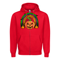 Red halloween rainbow Zipper Hoodie - JahusDesignShop