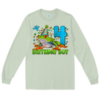 Matcha birthday boy frog age 4 Long Sleeve Tee - LillyAllenDesigns
