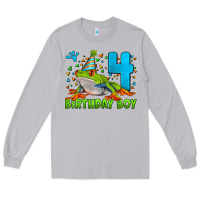 Moon Dust birthday boy frog age 4 Long Sleeve Tee - LillyAllenDesigns