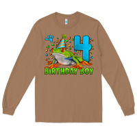 Toasted Coconut birthday boy frog age 4 Long Sleeve Tee - LillyAllenDesigns