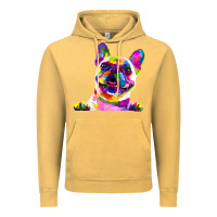 Vintage Mustard frenchie french bulldog pop art portrait bouledogue t shirt Vintage Hoodie - linhVisuals