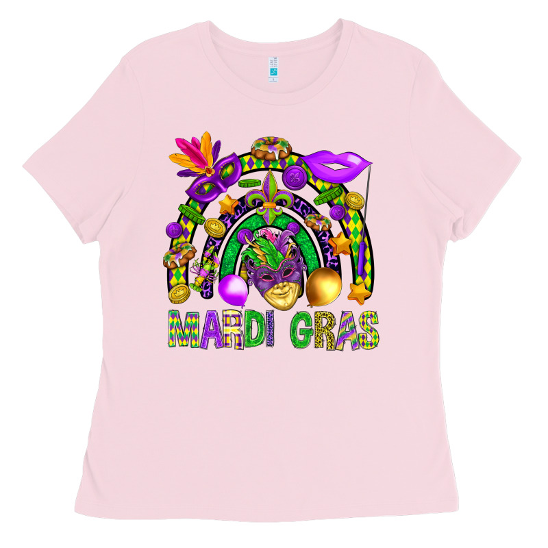 Mardi Gras Rainbow Ladies Tee by BundleAndBundleShop | Teevron