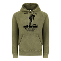 Vintage Olive this is america we don't share land here Vintage Hoodie - linhVisuals