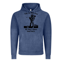 Vintage Denim this is america we don't share land here Vintage Hoodie - linhVisuals