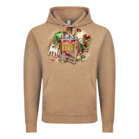 Vintage Coffee Christmas Elf Vintage Hoodie - CowhideDigitalArt