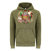 Vintage Olive Christmas Elf Vintage Hoodie - CowhideDigitalArt