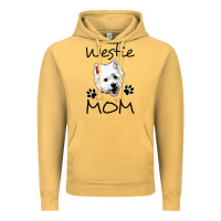 Vintage Mustard westie mom dog mama west highland terrier dog Vintage Hoodie - linhVisuals