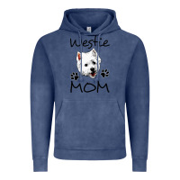 Vintage Denim westie mom dog mama west highland terrier dog Vintage Hoodie - linhVisuals