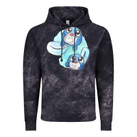 Cloud Black poliwag watercolor Vintage Hoodie - linhVisuals