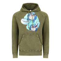Vintage Olive poliwag watercolor Vintage Hoodie - linhVisuals
