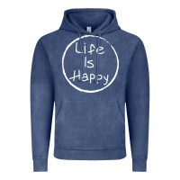 Vintage Denim life is happy Vintage Hoodie - linhVisuals