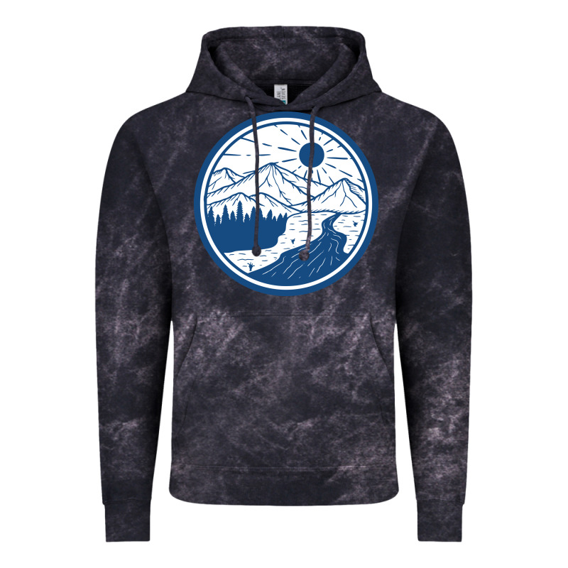 River Mountain Badge Vintage Hoodie by linhVisuals | Teevron