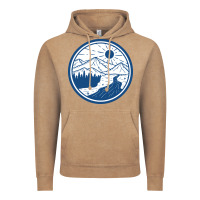 Vintage Coffee River Mountain Badge Vintage Hoodie - linhVisuals