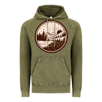 Vintage Olive River Forest Brown Vintage Hoodie - linhVisuals