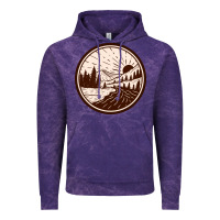 Cloud Purple River Forest Brown Vintage Hoodie - linhVisuals