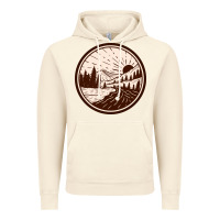 Vintage Artic River Forest Brown Vintage Hoodie - linhVisuals