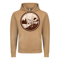 Vintage Camel River Forest Brown Vintage Hoodie - linhVisuals